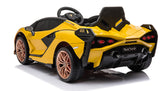 Licensed Lamborghini Sian Childrens Electric Ride On Car Yellow QLS-6388 - Colorland Toys